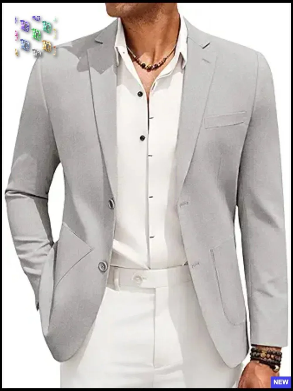 Lightweight Linen Blazer Casual Sport Coat Classic Two Button Regular Fit